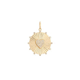 0.50ct Diamond 14K Gold Pave Heart Pendant