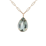 Prasiolita 18K Gold Statament Pendant