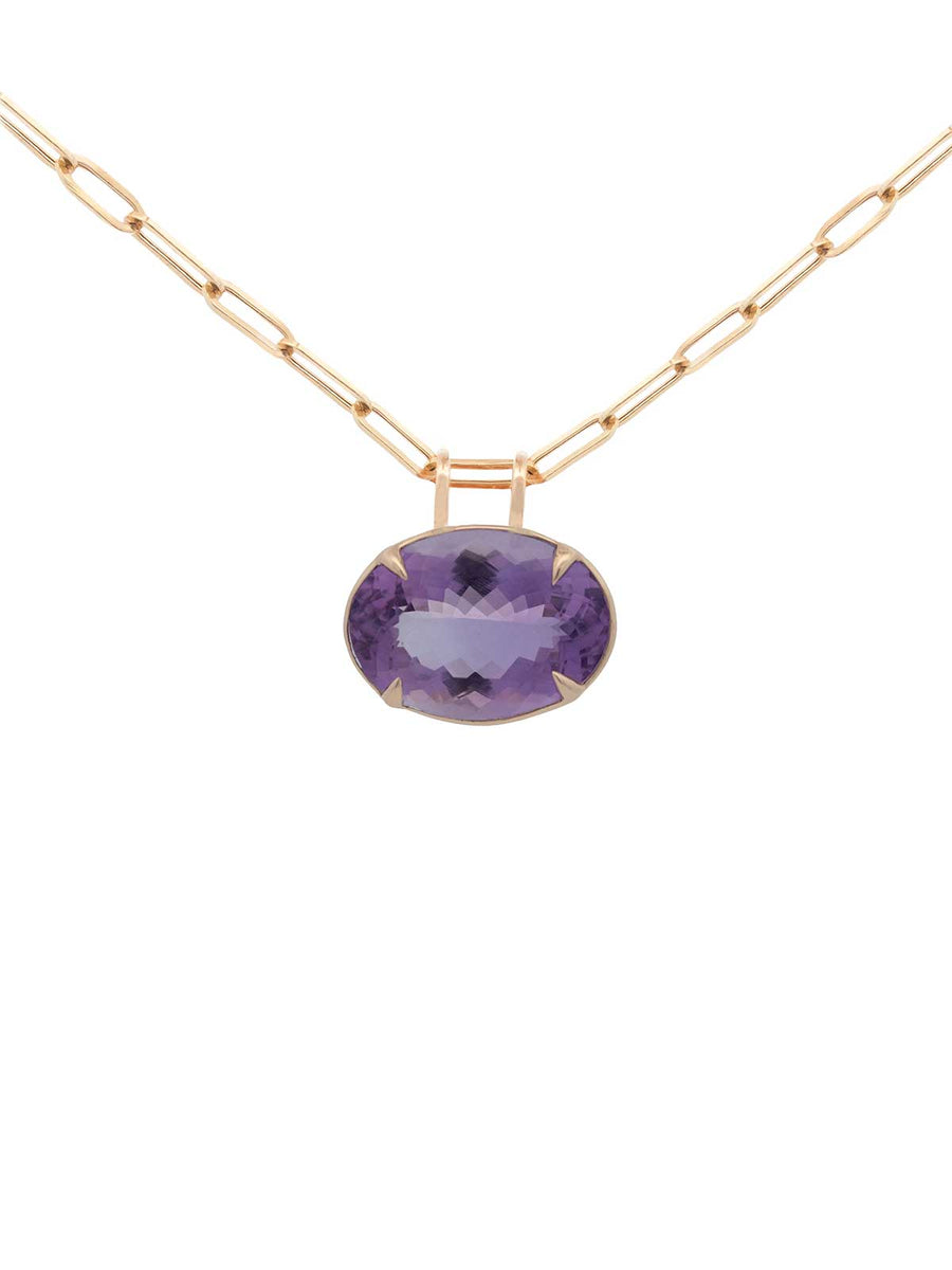 29.85cts Amethyst 18K Gold Pendant