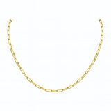 14K Gold Paperclip Chain Necklace