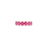 2.20ct Ruby 18K Gold Half Band Ring