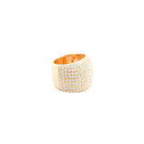 3.65ct Diamond 18K Gold Large Pave Dome Ring
