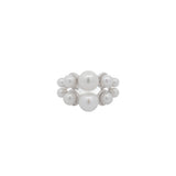 0.30ct Diamond Pearls 18K Gold Cluster Ring