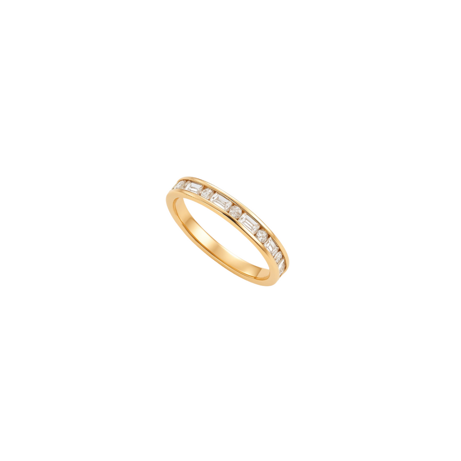 0.32ct Diamond 14K Gold Multi Shaped Band Ring