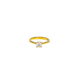0.51ct Diamond 18K Gold Solitaire Ring