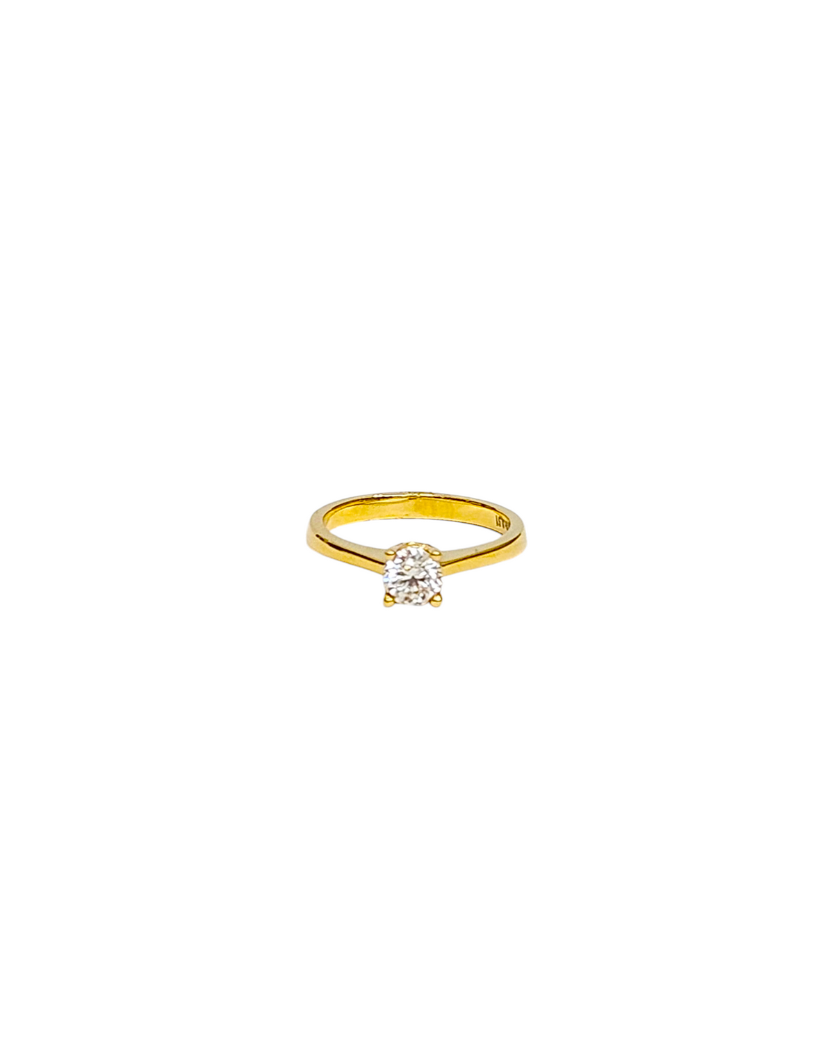 0.51ct Diamond 18K Gold Solitaire Ring