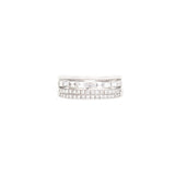0.74ct Diamond 14K Gold Three Row Ring