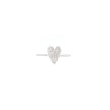 0.16ct Diamond 18K Heart Pave Gold Ring