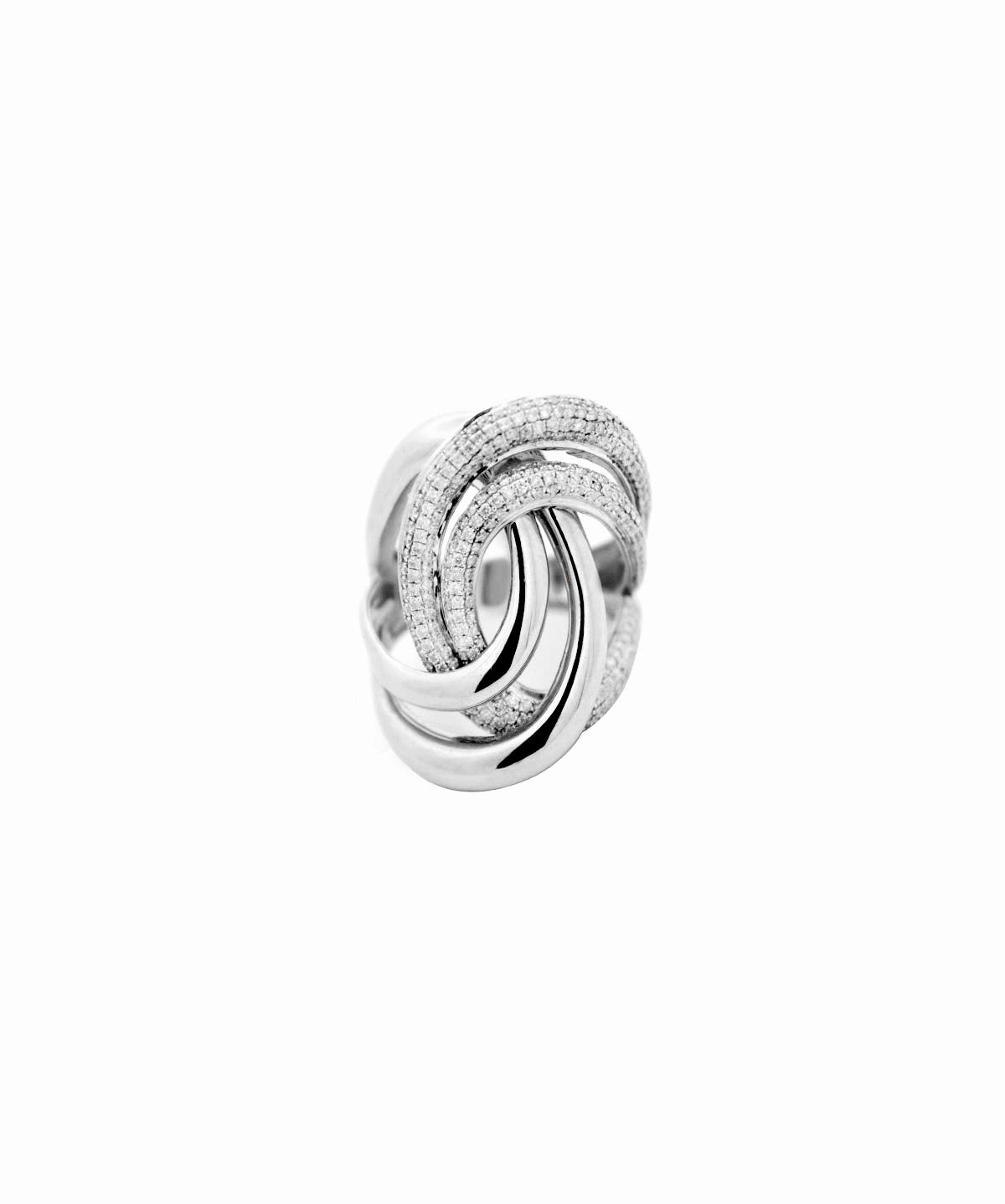 1.36ct Diamond 14K Gold Crossover Ring