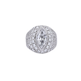 3.33ct Diamond Platinum Statement Cluster Ring