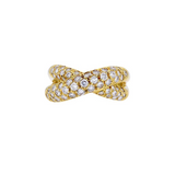 1.25ct Diamond 18K Gold Crossover Ring