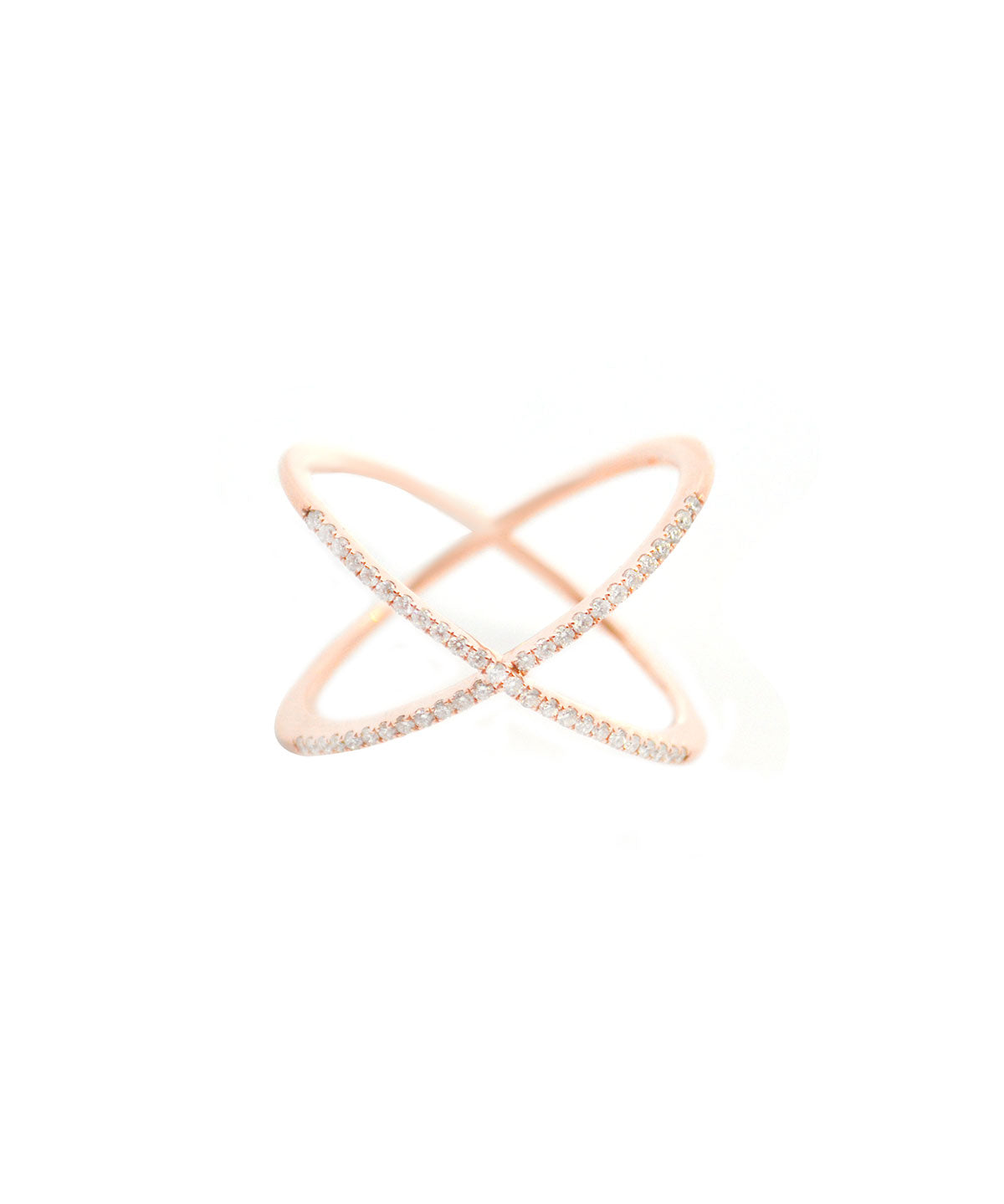 0.20ct Diamond 18K Gold X Ring