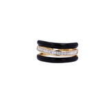 3.9ct Onyx Diamond 14K Gold Ring
