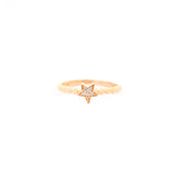 Star 14K Gold Bead Ring