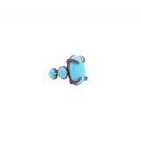 12.54ct Turquoise Ruby 18K Gold Cocktail Ring