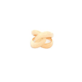 14K Gold Grooved Statement Ring