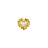 Starburst Heart 14K Gold Ring