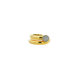 0.22ct Diamond 18K Gold Spiral Ring