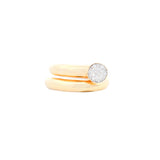 0.22ct Diamond 18K Gold Spiral Ring