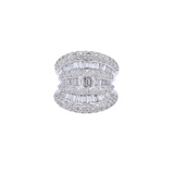 3.37ct Diamond 18K Gold Statement Cluster Ring