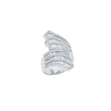3.30ct Diamond 18K Gold Bypass Ring