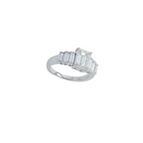4.79ct Diamond Platinum Emerald Cut Ring