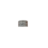 3.25ct Diamond 18K Gold Pave Croosover Ring