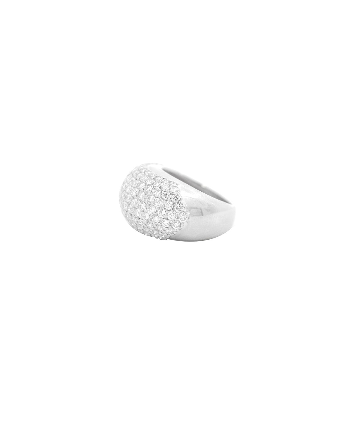 4.02ct Diamond Platinum Pave Dome Ring