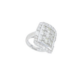 3.00ct Diamond Platinum Shield Cocktail Ring