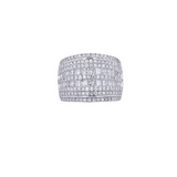 3.00ct Diamond 14K Gold Multi Row Ring