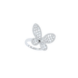 3.16ct Diamond 18K Gold Cocktail Butterfly Ring