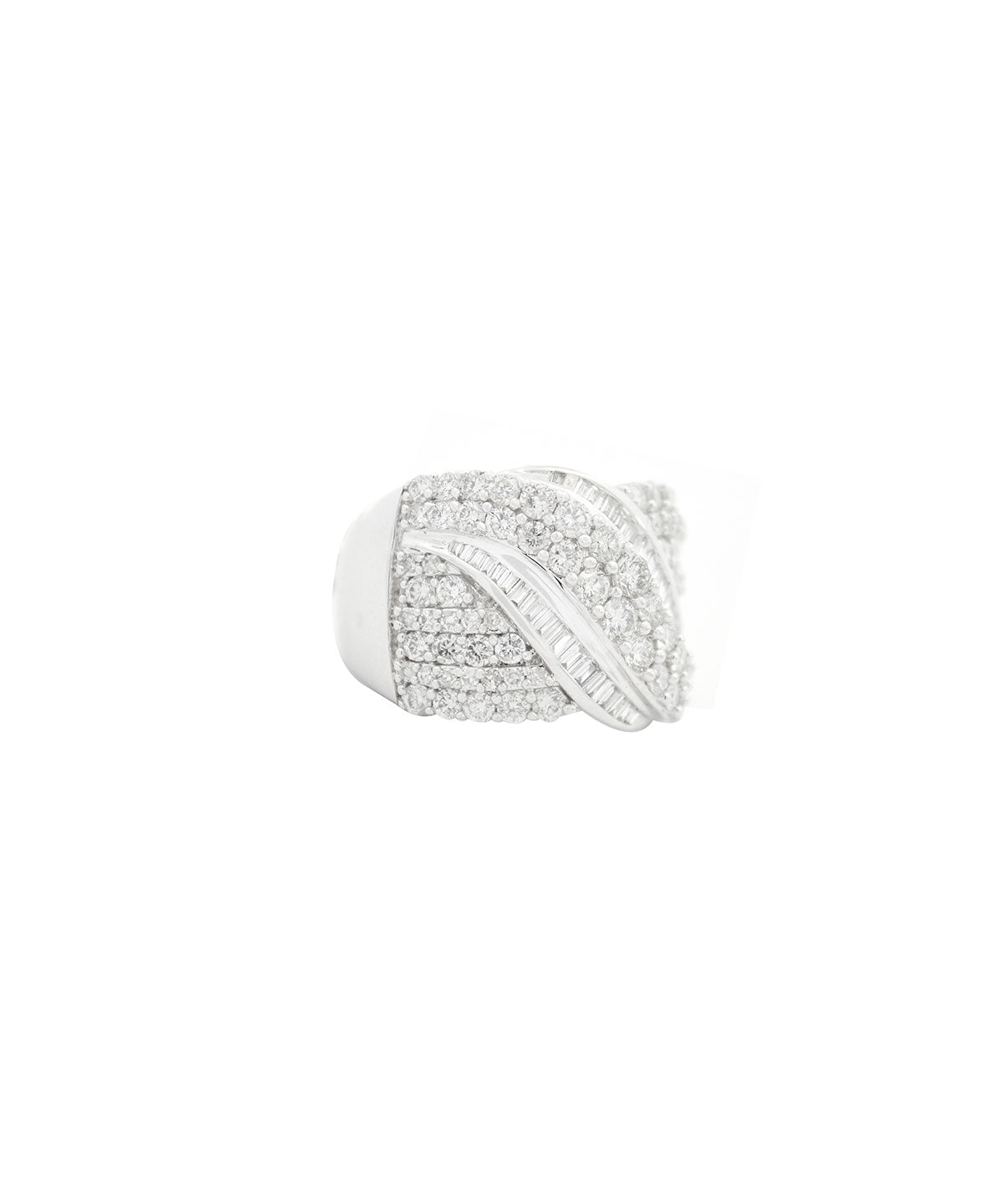 2.0ct Diamond 14K Gold Crossover Ring