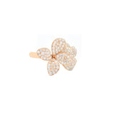 1.85ct Diamond 14K Gold Pave Leaf Ring