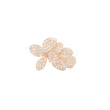 1.85ct Diamond 14K Gold Pave Leaf Ring