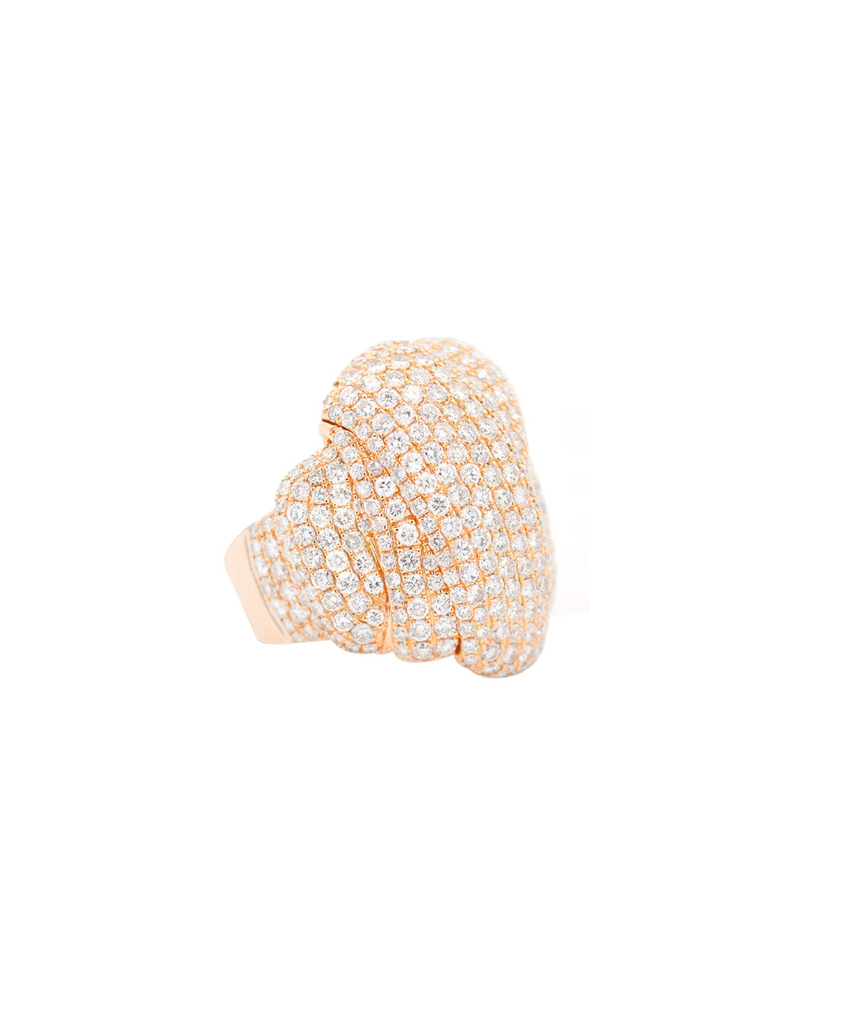 5.9ct Diamond 14K Gold Cluster Cocktail Ring