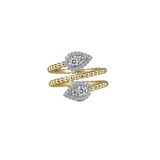 0.76ct Diamond 14K Gold Spiral Ring