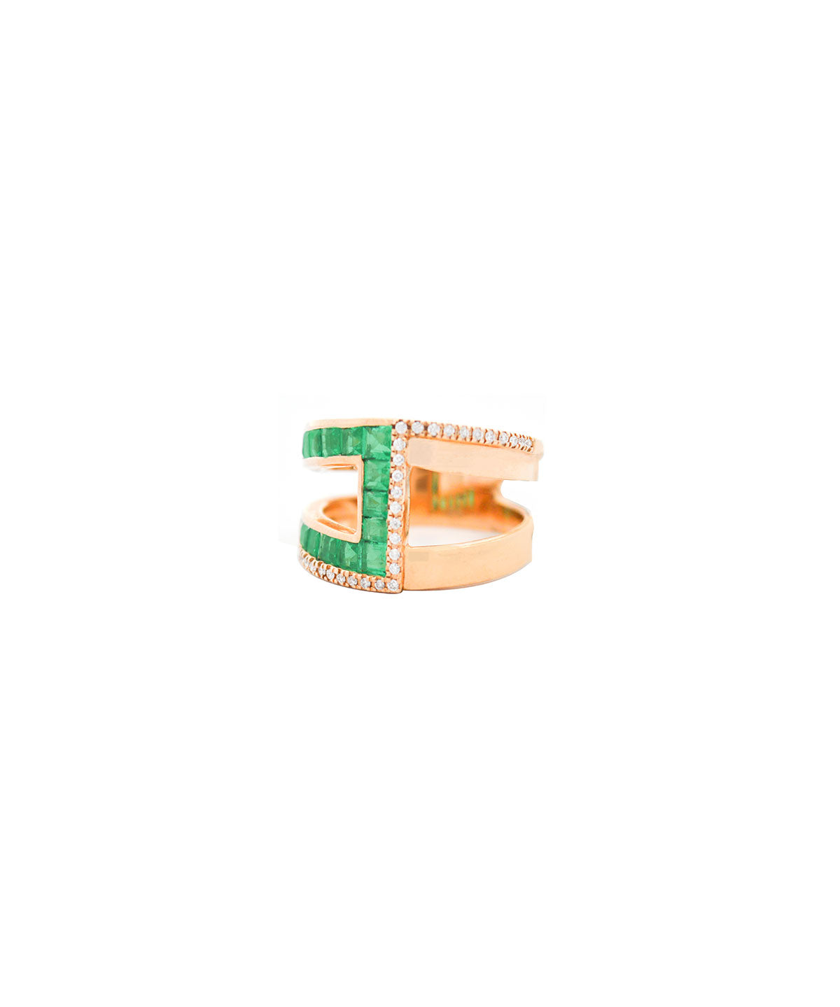 2.13ct Diamond Emerald 14K Gold Ring