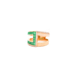 2.13ct Diamond Emerald 14K Gold Ring