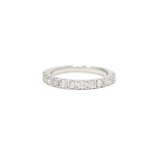 0.74ct Diamond 14K Gold Half Eternity Band Ring