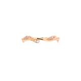 0.10ct Diamond 14K Gold Dainty Branch Ring