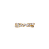 1.00ct Diamond 14K Gold Crossover Ring