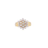 1.13ct Diamond 18K Gold Flower Ring