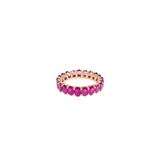 6.58ct Ruby 14K Gold Eternity Ring