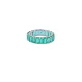 5.89ct Emerald 18K Gold Eternity Ring