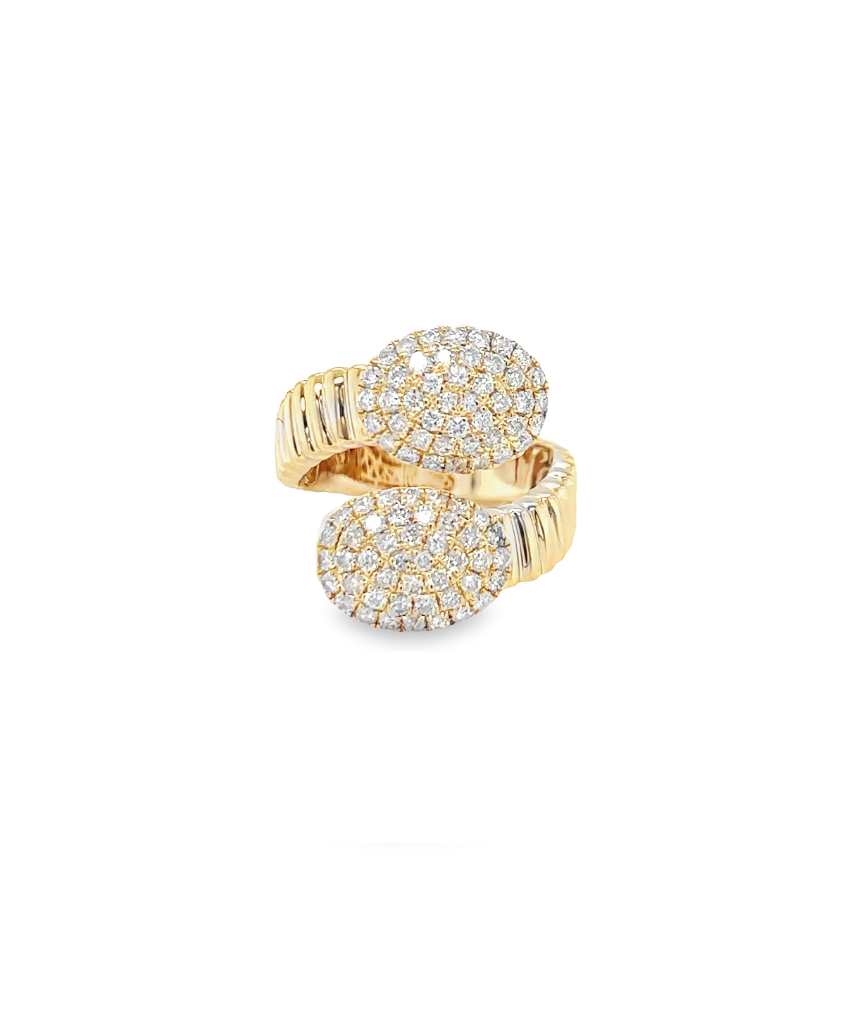 1.10ct Diamond 14K Gold Bypass Ring