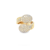 1.10ct Diamond 14K Gold Bypass Ring