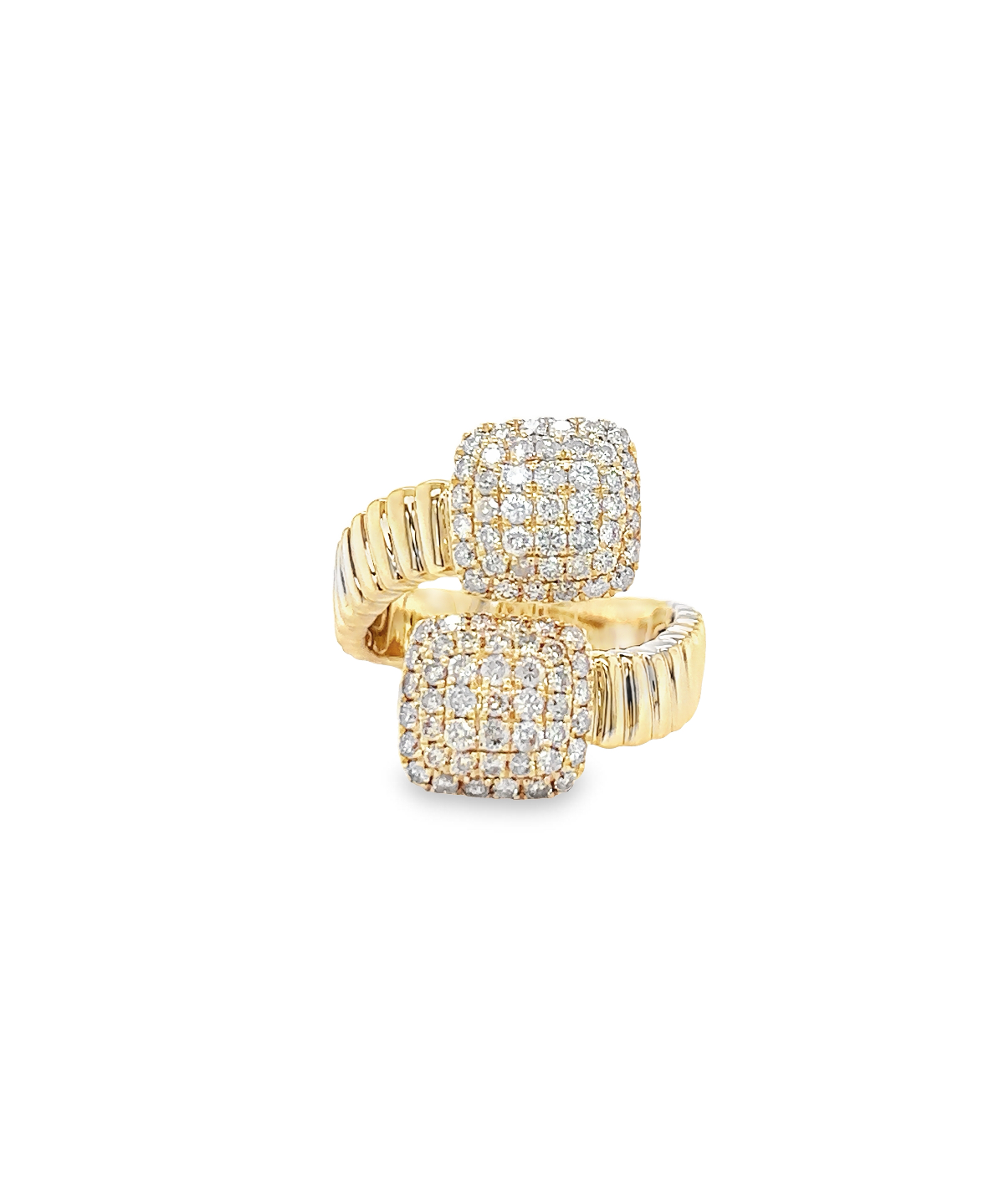 1.20ct Diamond 14K Gold Bypass Ring