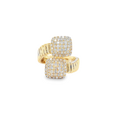 1.20ct Diamond 14K Gold Bypass Ring