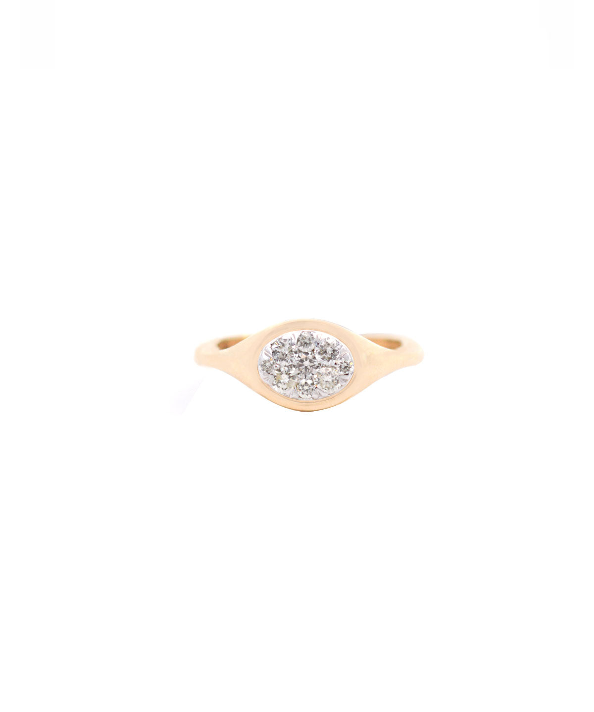 0.35ct Diamond 14K Gold Signet Ring