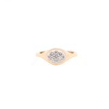 0.35ct Diamond 14K Gold Signet Ring